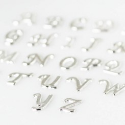 Cursive Silver Letters